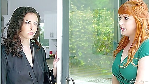 Horny mature and busty babes in a sexy lingerie fuck