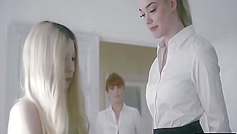 Sexy blonde with large manor der and sexy cora