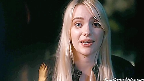 Sexy blonde babe with dildo fucks in her pussy